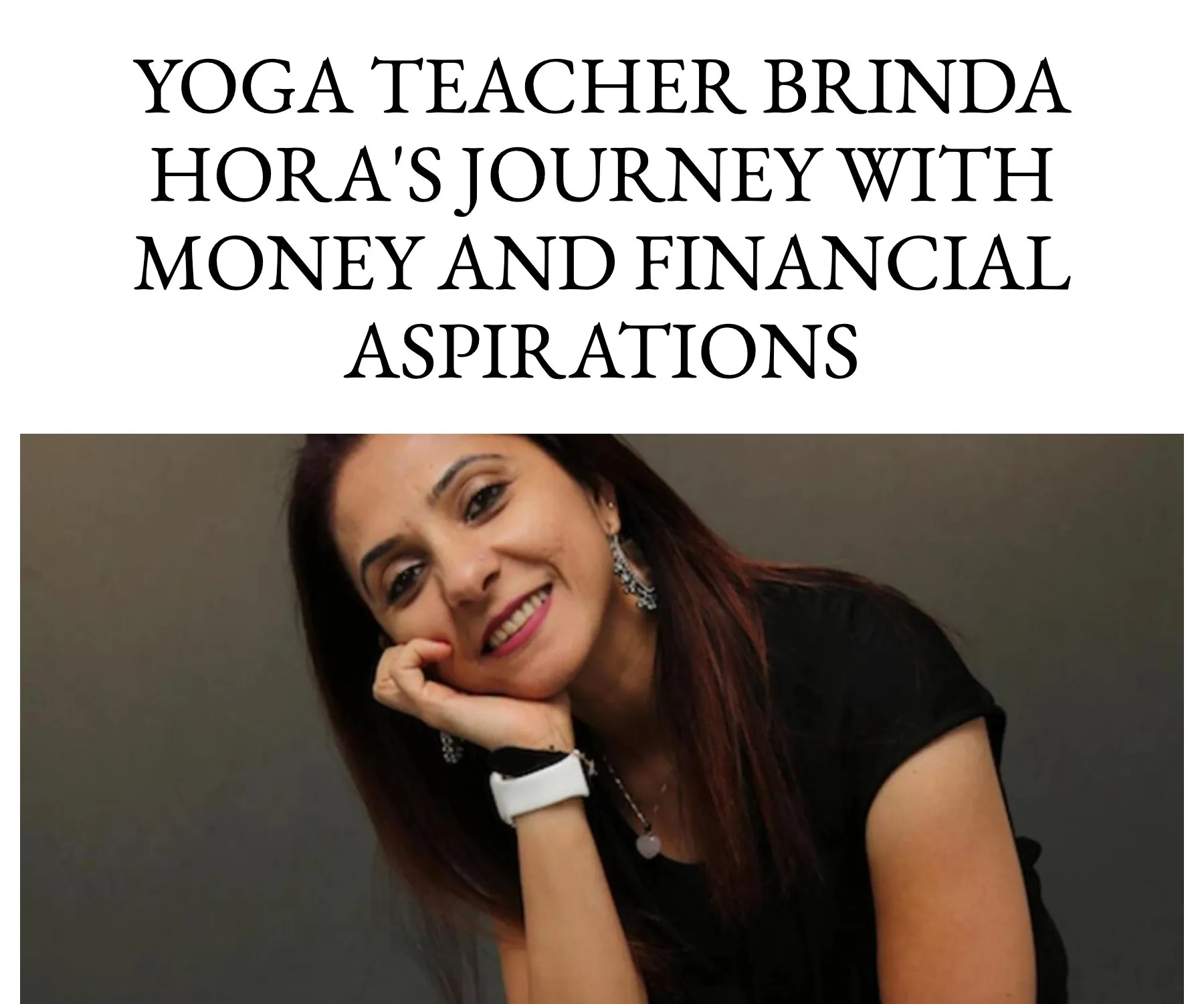 The World Arabia article about Brinda Hora